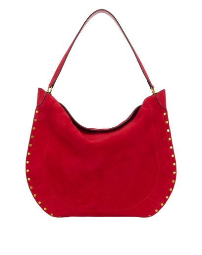 Oskan Soft Hobo, &pound;350, Handbags, Red, Suede, Front view
